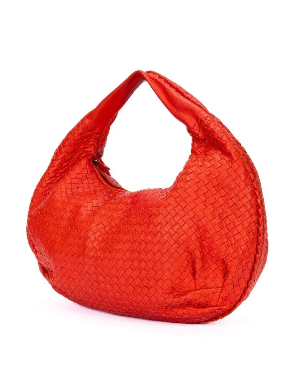 Bottega Veneta Large Hobo Red Intrecciato Leather